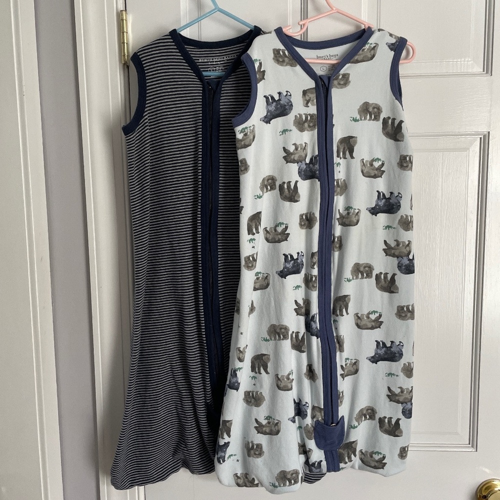 Burt's Bees Baby Beekeeper Wearable Blanket Set, sz L 0.5 TOG